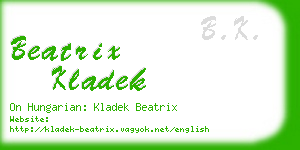 beatrix kladek business card